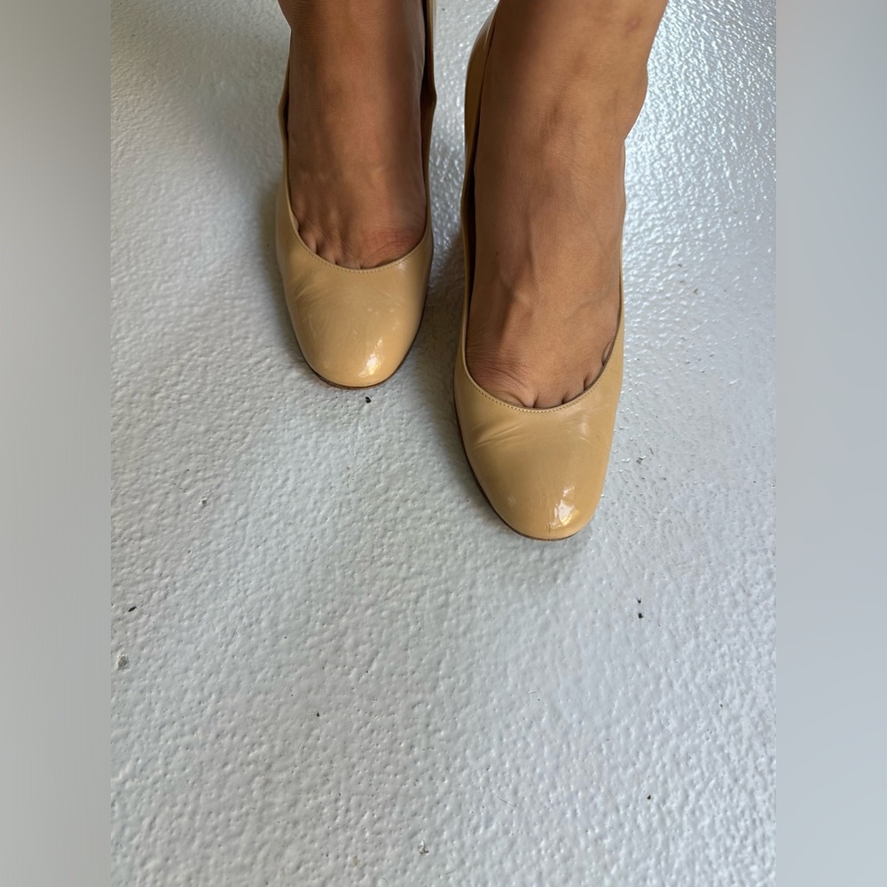 Christian Louboutouin Carrilla Patent Block-Heel Red Sole Pump